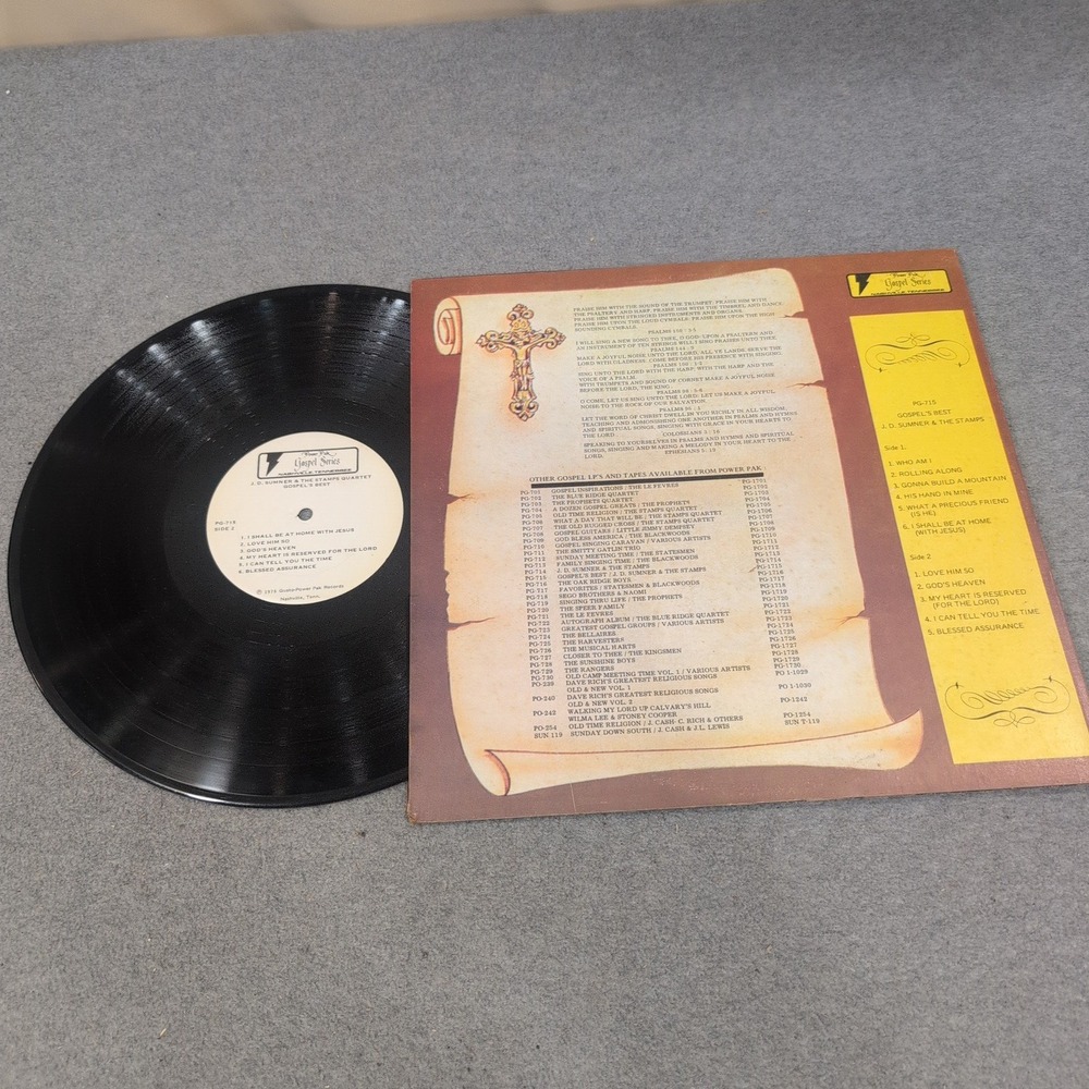 JD Sumner & The Stamps Gospel's Best Vinyl LP Power Pak PG-715 Religious Record - Picture 2 of 2